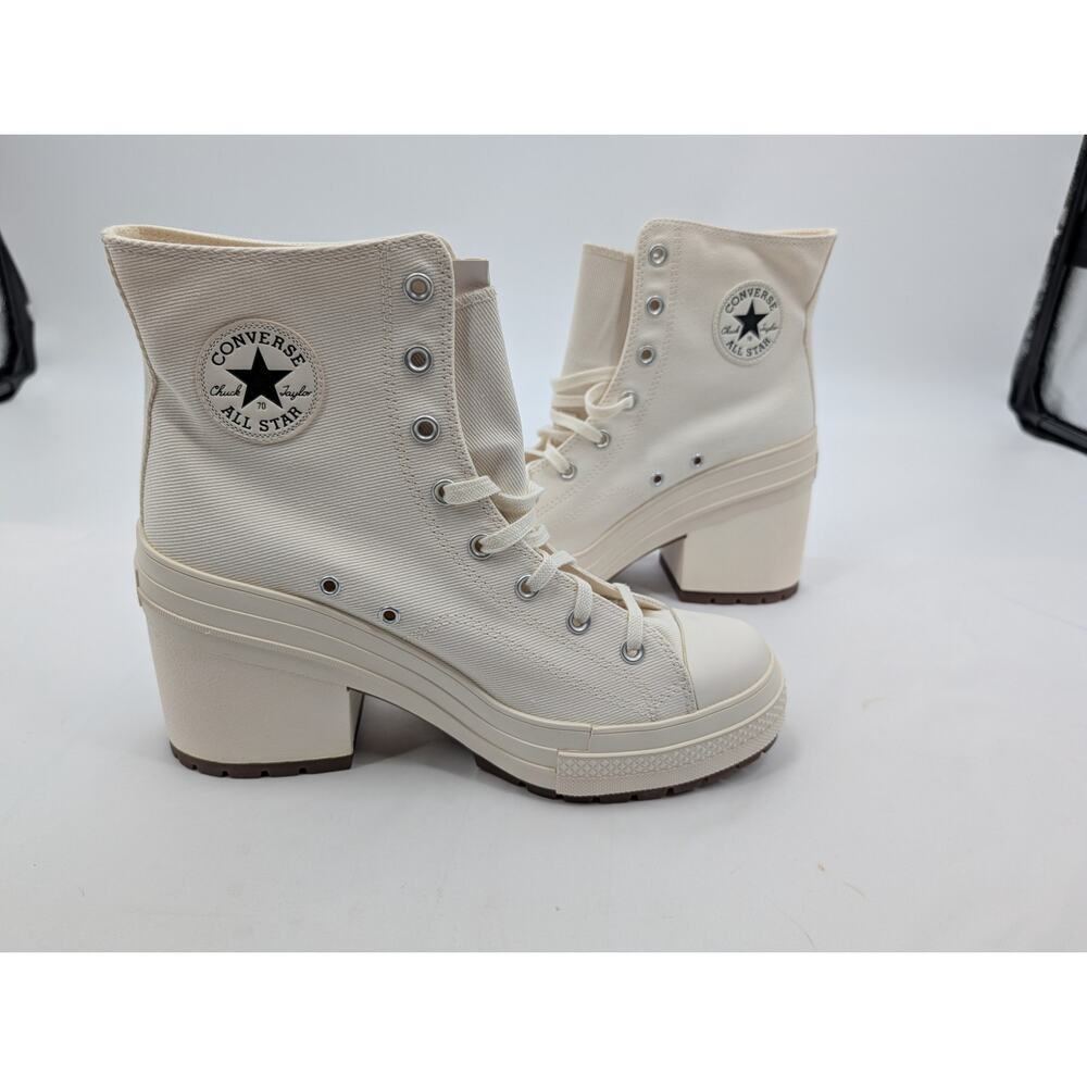 NIB Converse Chuck 70 De Luxe Heel Platform Egret White Sneaker Boot Womens 12.5